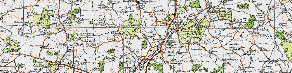 Old map of Hazel End in 1919