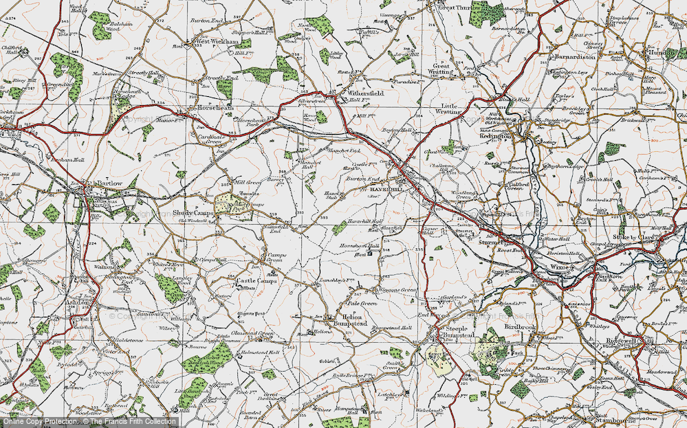 Old Map of Hazel Stub, 1920 in 1920