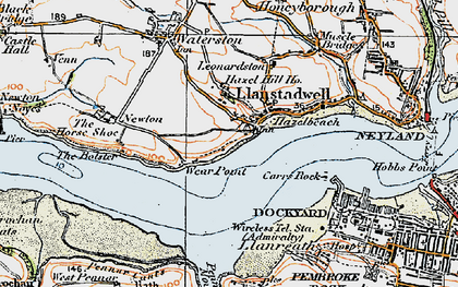 Old map of Hazelbeach in 1922