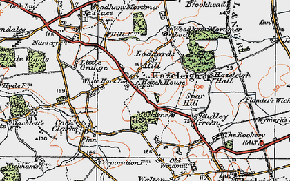 Old map of Hazeleigh in 1921