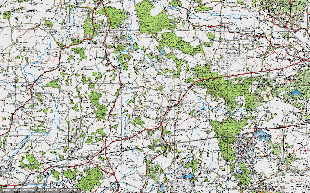 Old Map of Hazeley Bottom, 1919 in 1919