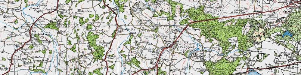 Old map of Hazeley Bottom in 1919
