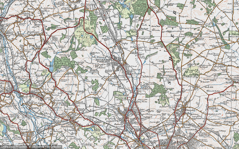Old Map of Hazelgrove, 1921 in 1921