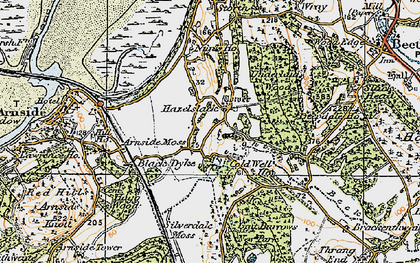 Old map of Hazelslack in 1925