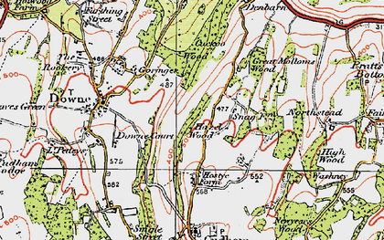 Old map of Hazelwood in 1920