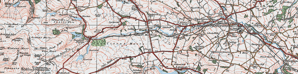 Old map of Hazlehead in 1924