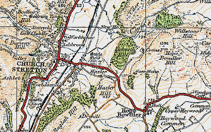 Old map of Helmeth Hill in 1920
