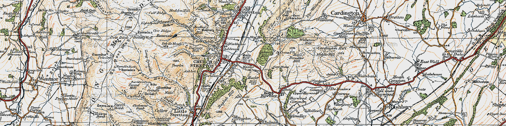 Old map of Helmeth Hill in 1920