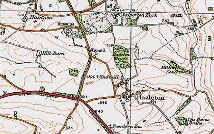 Old map of Hazleton in 1919