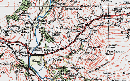 Old map of Hazlewood in 1925