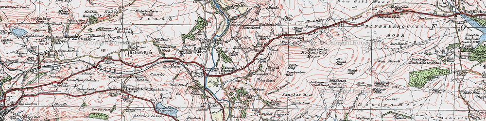 Old map of Hazlewood in 1925