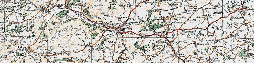 Old map of Headbrook in 1920