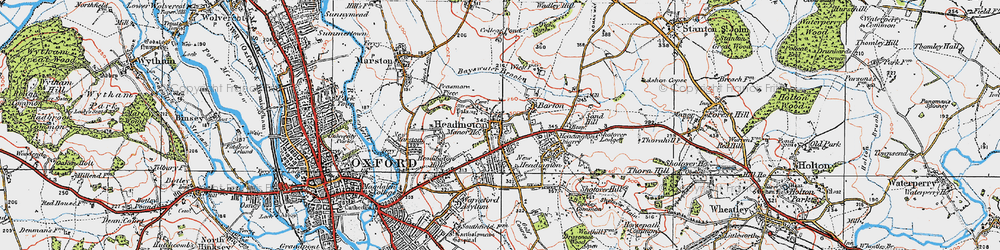 Old map of Headington in 1919