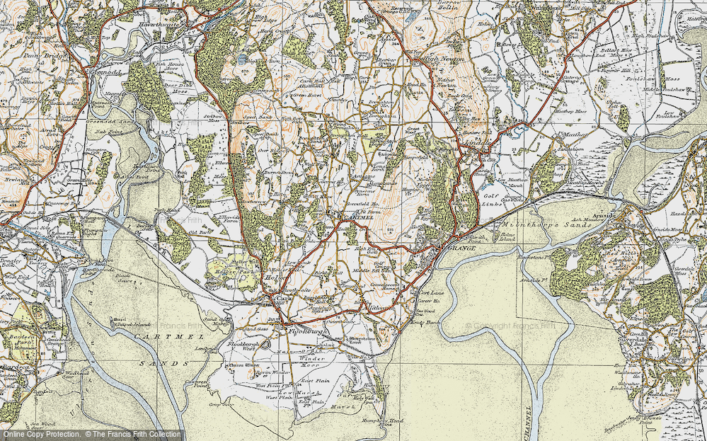 Old Map of Headless Cross, 1925 in 1925