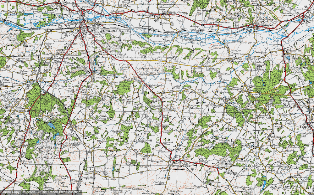 Old Map of Headley, 1919 in 1919