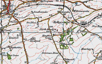 Old map of Headon in 1919