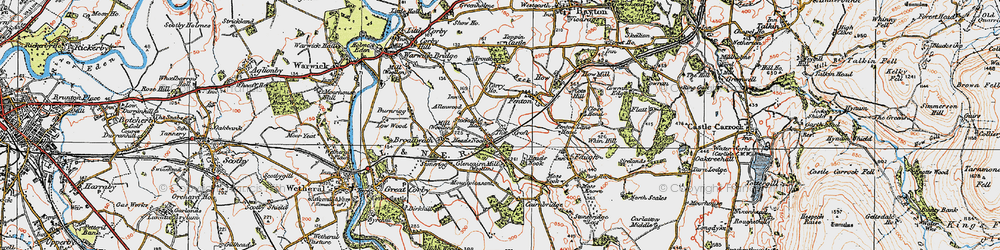 Old map of Heads Nook in 1925