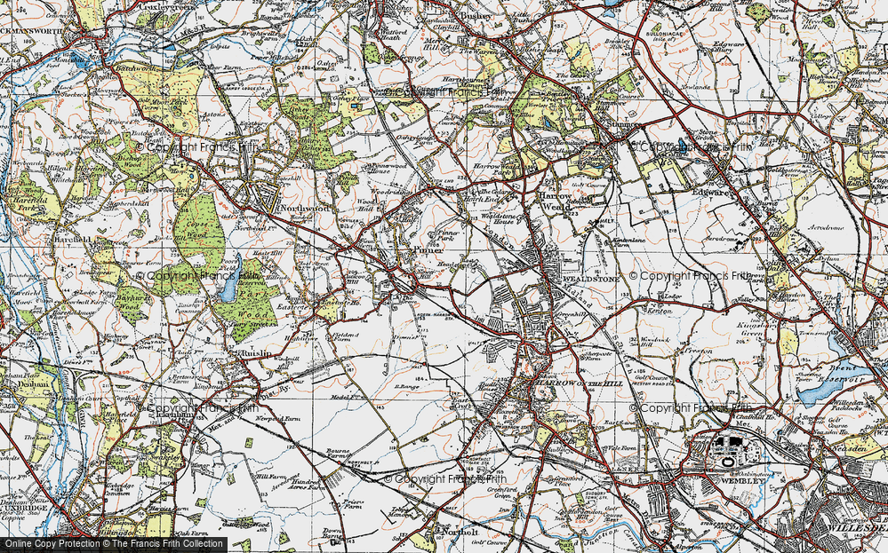 Old Map of Headstone, 1920 in 1920