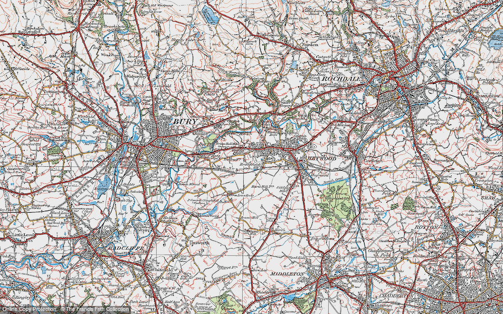 Old Map of Heady Hill, 1924 in 1924