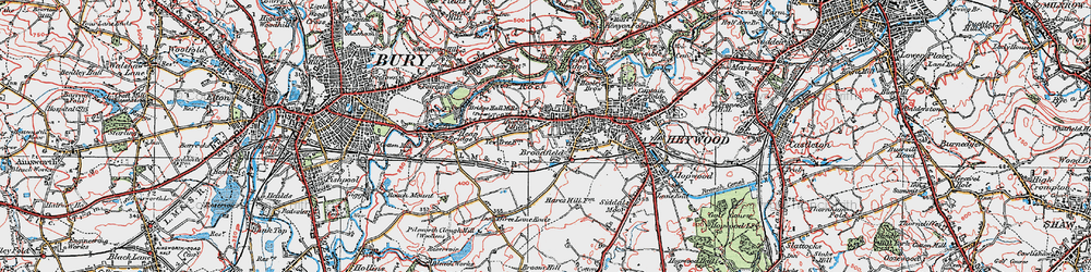 Old map of Heady Hill in 1924
