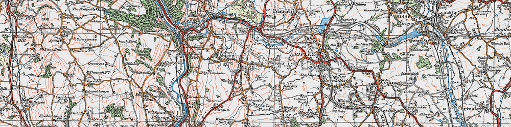 Old map of Heage in 1921