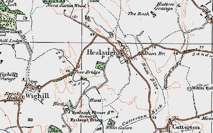 Old map of Healaugh in 1924