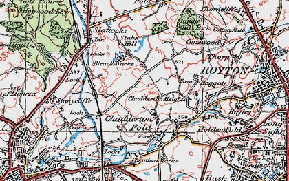 Old map of Healds Green in 1924