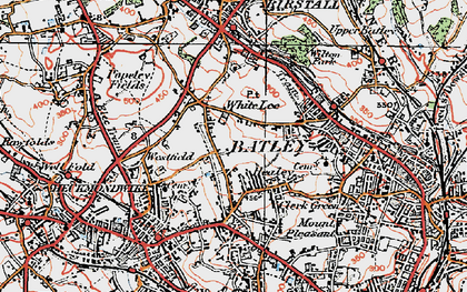 Old map of Healey in 1925