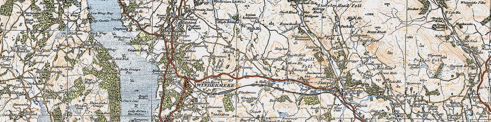 Old map of Banner Rigg in 1925