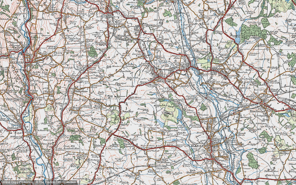 Old Map of Heanor Gate, 1921 in 1921