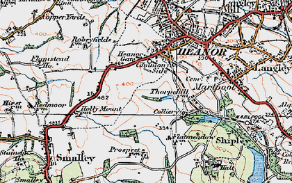 Old map of Heanor Gate in 1921