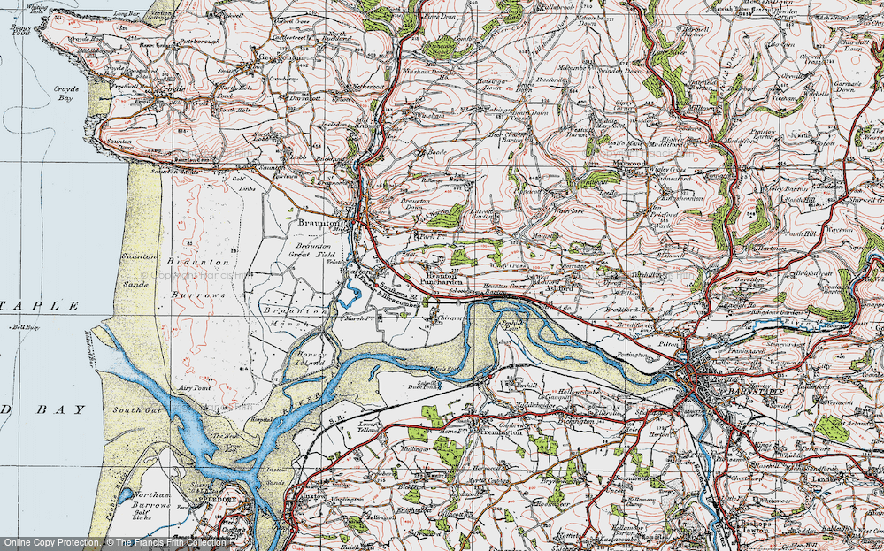 Old Map of Heanton Punchardon, 1919 in 1919