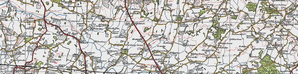 Old map of Hearnden Green in 1921