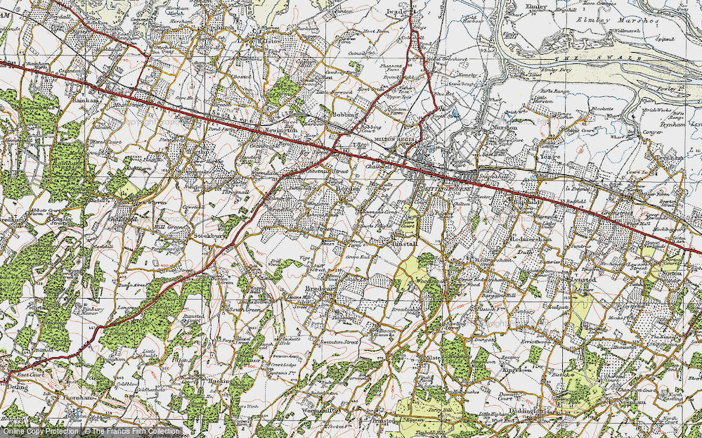 Old Map of Hearts Delight, 1921 in 1921