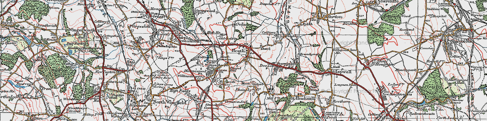 Old map of Heath in 1923