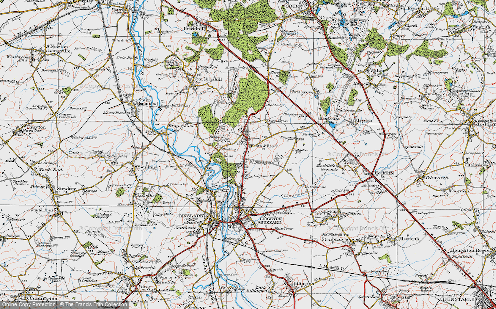 Old Map of Heath and Reach, 1919 in 1919