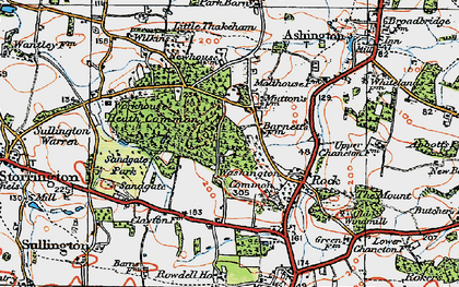 Old map of Heath Common in 1920