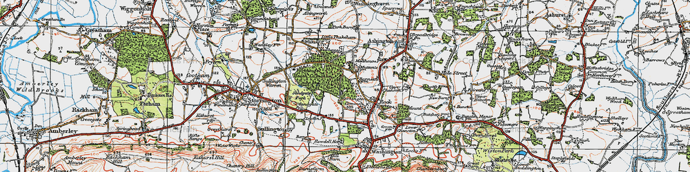 Old map of Heath Common in 1920