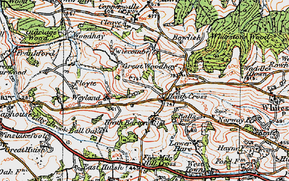 Old map of Bowlish in 1919