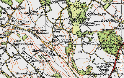 Old map of Heath End in 1920
