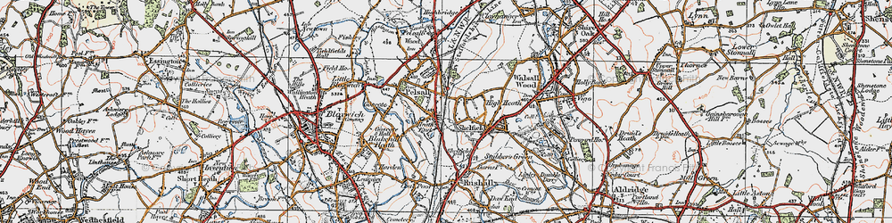 Old map of Heath End in 1921