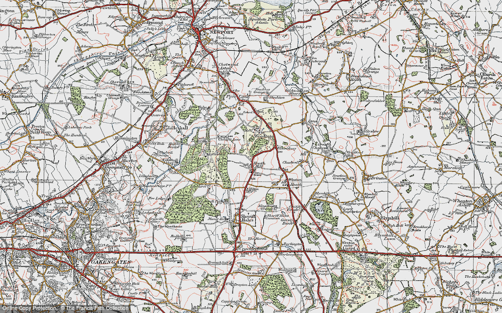 Old Map of Heath Hill, 1921 in 1921