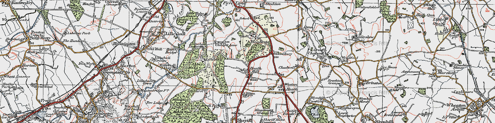 Old map of Heath Hill in 1921