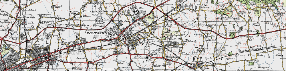 Old map of Heath Park in 1920
