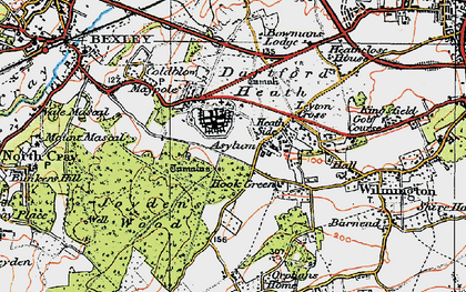 Old map of Leyton Cross in 1920