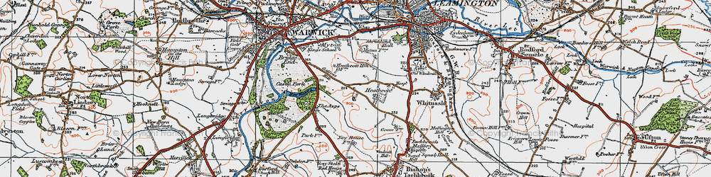 Old map of Asps, The in 1919