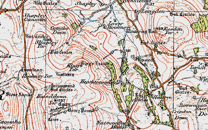Old map of Heathercombe in 1919
