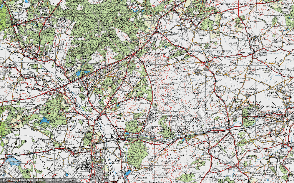 Old Map of Heatherside, 1919 in 1919
