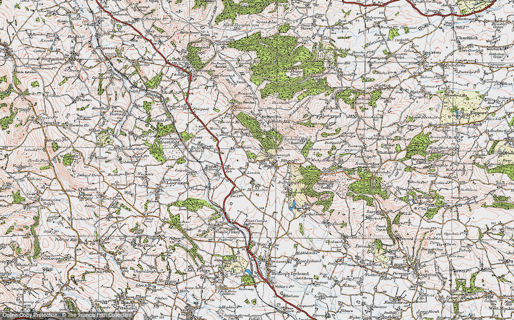 Old Map of Heathfield, 1919 in 1919