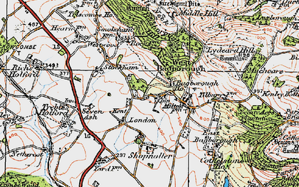 Old map of Bagborough Hill in 1919